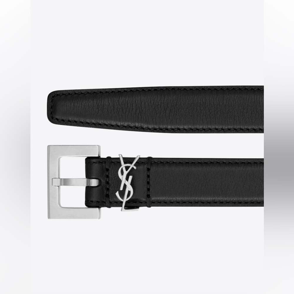 SAINT LAURENT small logo belt